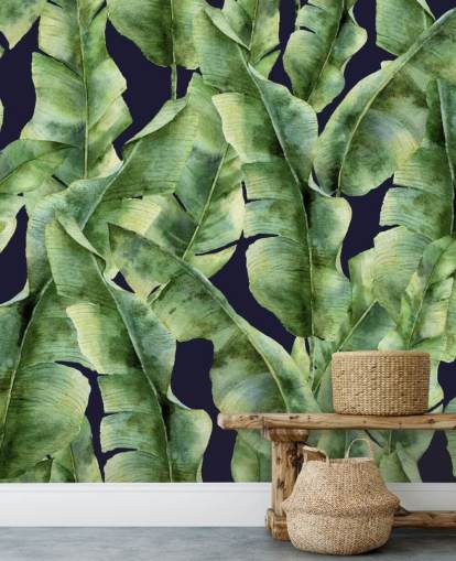 papel de parede tropical-banana-folha-palmeira