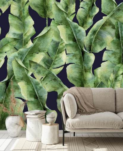 papel de parede tropical-banana-folha-palmeira