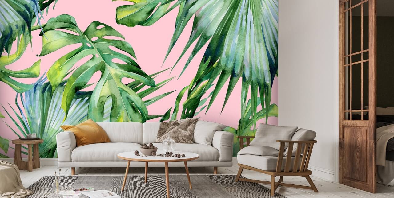 Pink Jungle Wallpaper | Wallsauce CA