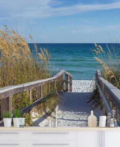 Boardwalk Wallpaper Mural Boardwalk Wallpaper Mural