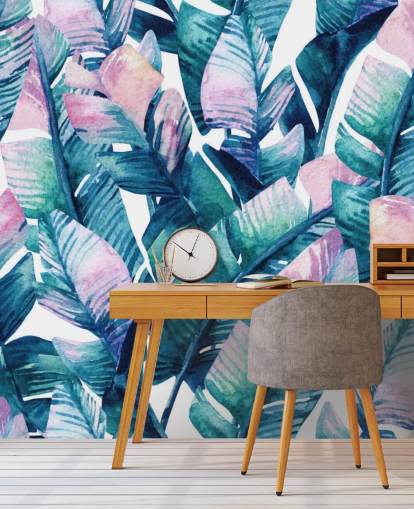 purple tinted green leaves wallpaper