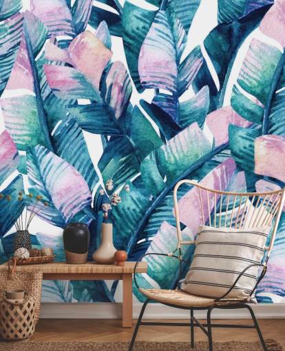 lila tonade gröna blad tapeter lila tonade gröna blad tapeter