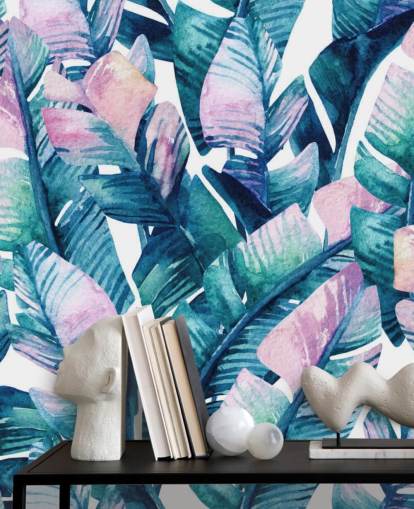 purple tinted green leaves wallpaper