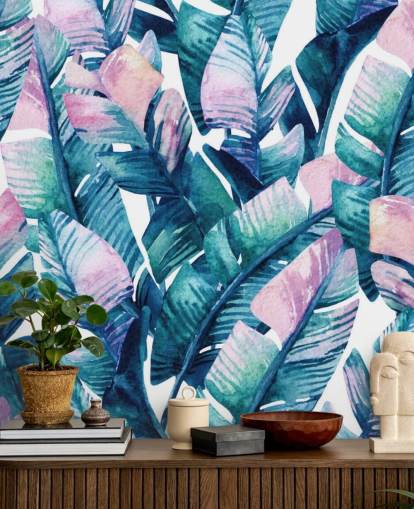 purple tinted green leaves wallpaper