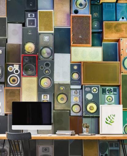 Retro Speakers Wallpaper Mural