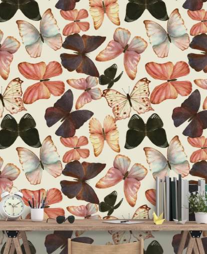 bunte-Aquarell-Schmetterlinge