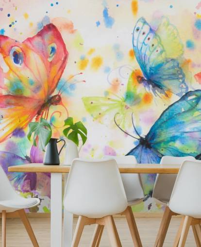 mural colorido de mariposas llamado Flying Butterflies para dormitorios de niños mural colorido de mariposas llamado Flying Butterflies para dormitorios de niños