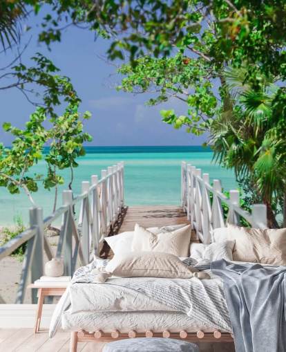 Brücke zum Strand Fototapete