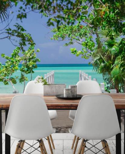 Bridge to the Beach Wallpaper Mural Bridge to the Beach Wallpaper Mural