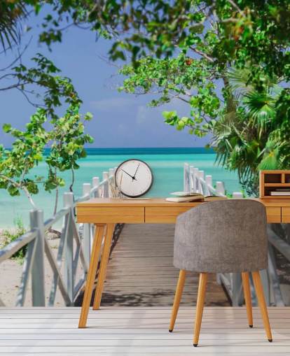 Bridge to the Beach Wallpaper Mural Bridge to the Beach Wallpaper Mural