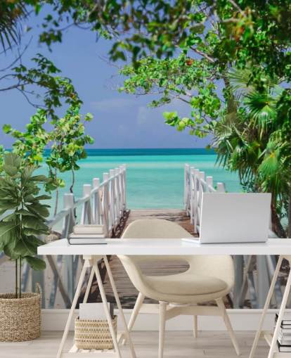 Bridge to the Beach Wallpaper Mural
