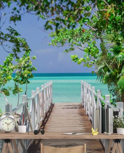 Papel pintado Puente a la playa