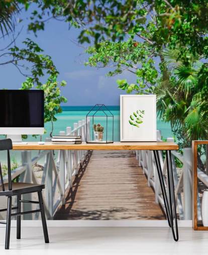 Bridge to the Beach Wallpaper Mural