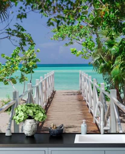 Bridge to the Beach Wallpaper Mural