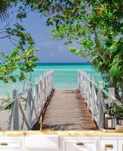 Bridge to the Beach Wallpaper Mural