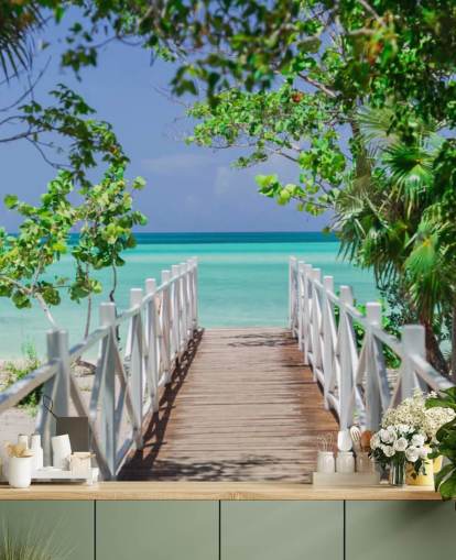 Bridge to the Beach Wallpaper Mural
