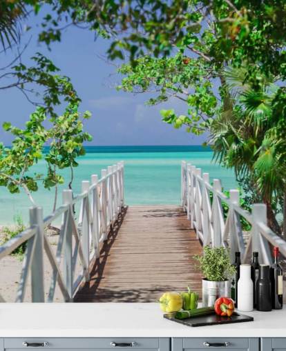 Papel de parede Bridge to the Beach Papel de parede Bridge to the Beach