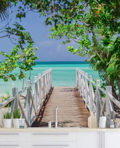 Bridge to the Beach Wallpaper Mural