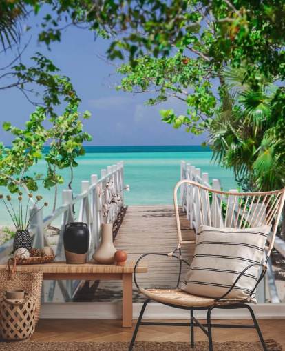 Bridge to the Beach Wallpaper Mural