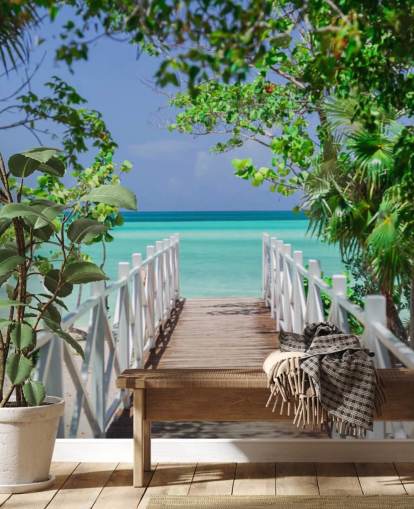 Bridge to the Beach Wallpaper Mural Bridge to the Beach Wallpaper Mural