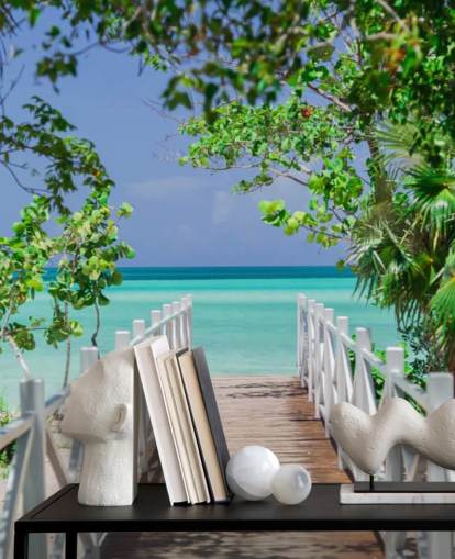 Papier Peint Fresque Pont vers la Plage