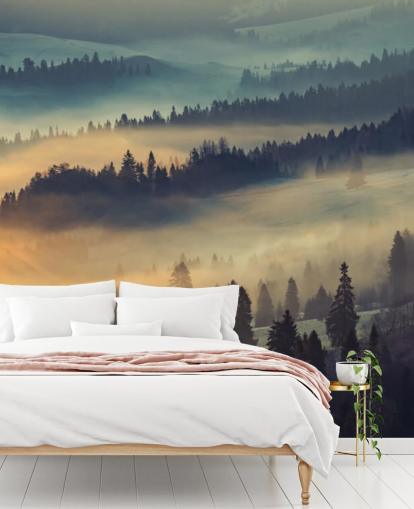 Orange and Blue Mist Mural Orange and Blue Mist Mural