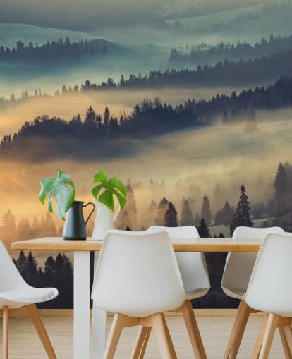 Orange and Blue Mist Mural Orange and Blue Mist Mural