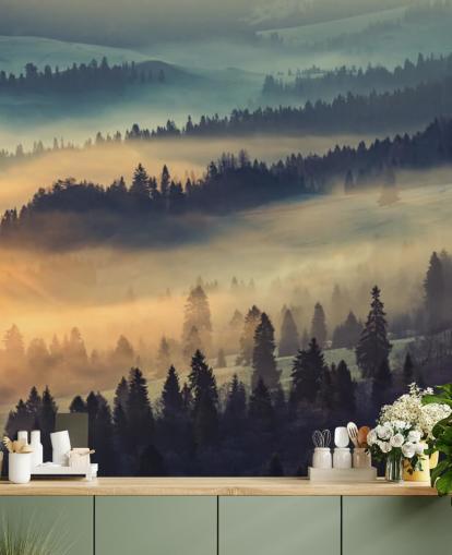 Orange and Blue Mist Mural Orange and Blue Mist Mural