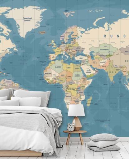 mural de papel pintado de mapa del mundo personalizable llamado Mural del Mapa del Mundo para dormitorios mural de papel pintado de mapa del mundo personalizable llamado Mural del Mapa del Mundo para dormitorios