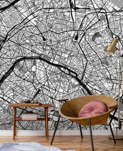 Mapa de Paris Mural Mapa de Paris Mural