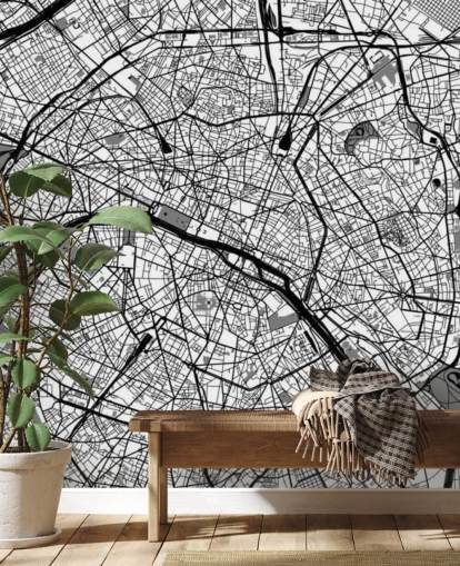 Map of Paris Mural Map of Paris Mural