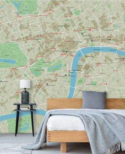 Stadtplan von London Fototapete