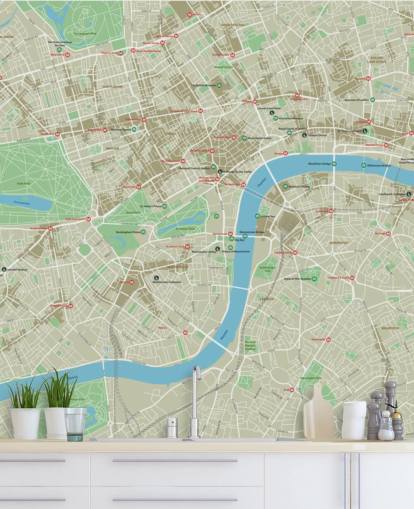 Papier Peint Fresque Plan de Londres