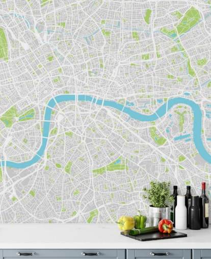 Papel pintado colorido del mapa de Londres