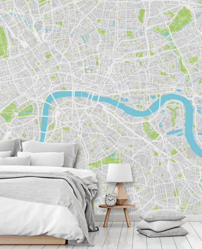 Papel pintado colorido del mapa de Londres