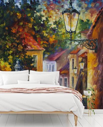 mediterraan straatgeschilderd behang