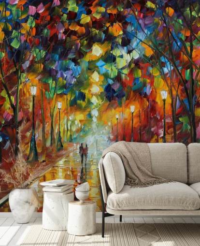 mural callejero multicolor llamado Adiós a la ira de Leonid Afremov para dormitorios, salas de estar y baños mural callejero multicolor llamado Adiós a la ira de Leonid Afremov para dormitorios, salas de estar y baños