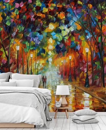 veelkleurige straatmuurschildering genaamd Farewell to Anger van Leonid Afremov voor slaapkamers, woonkamers en badkamers veelkleurige straatmuurschildering genaamd Farewell to Anger van Leonid Afremov voor slaapkamers, woonkamers en badkamers