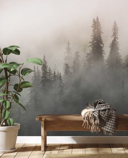 Decorazione murale con foresta pluviale dell'Alaska Decorazione murale con foresta pluviale dell'Alaska