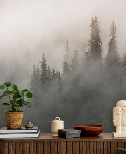 Decorazione murale con foresta pluviale dell'Alaska Decorazione murale con foresta pluviale dell'Alaska