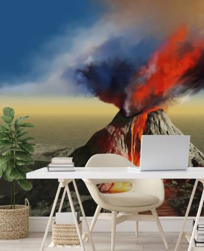 Papel pintado Humo de volcán