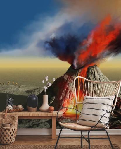 Papel pintado Humo de volcán