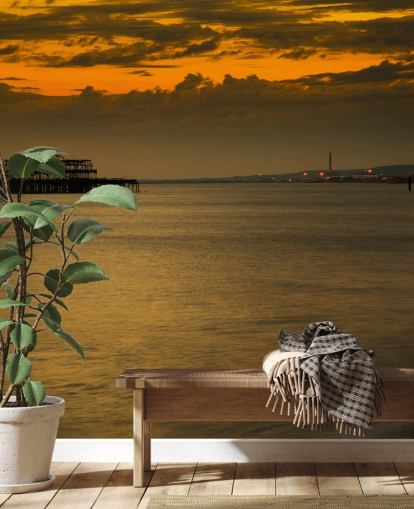 auringonlasku hiekka tapetti