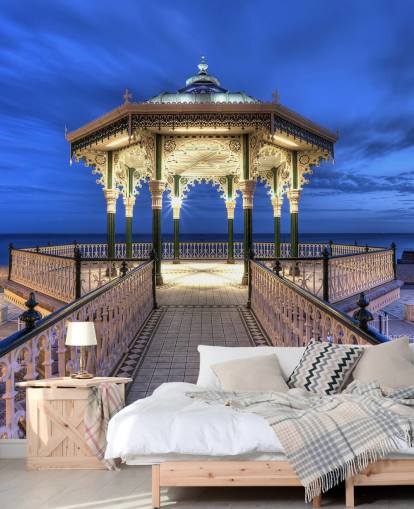 mural de pared personalizable de la playa de Brighton llamado Brighton Bandstand de Anthony Bryant mural de pared personalizable de la playa de Brighton llamado Brighton Bandstand de Anthony Bryant