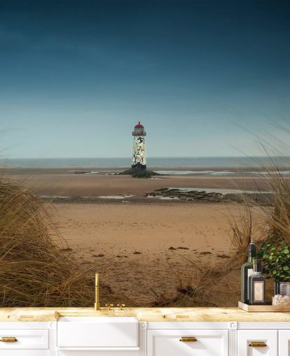 Papel de Parede Old Lighthouse on Beach Papel de Parede Old Lighthouse on Beach