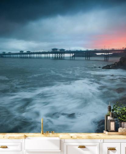 Carta da parati con tramonto