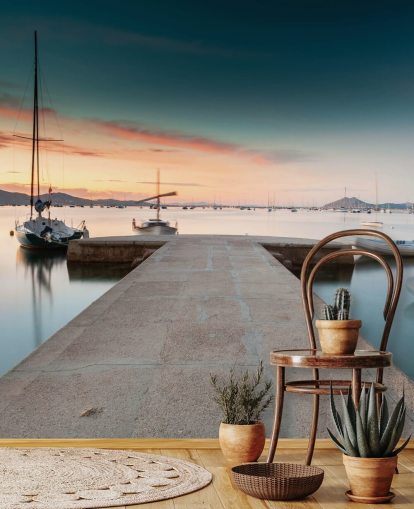 Sunset Concrete Jetty fondo de