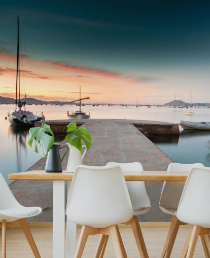 Sunset Concrete Jetty fondo de