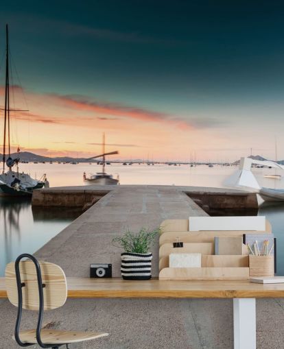 Sunset Concrete Jetty Wallpaper