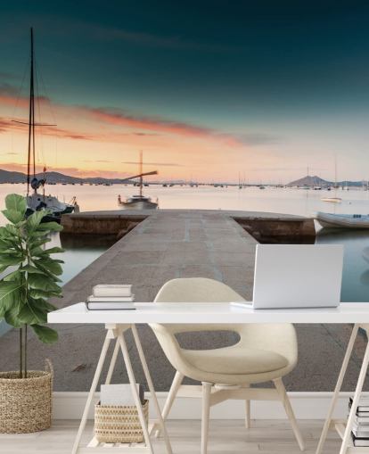 Sunset Concrete Jetty Wallpaper Sunset Concrete Jetty Wallpaper